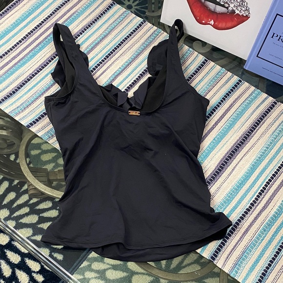 Lauren Ralph Lauren Ruffle Tankini swim top size 10 - Picture 3 of 14